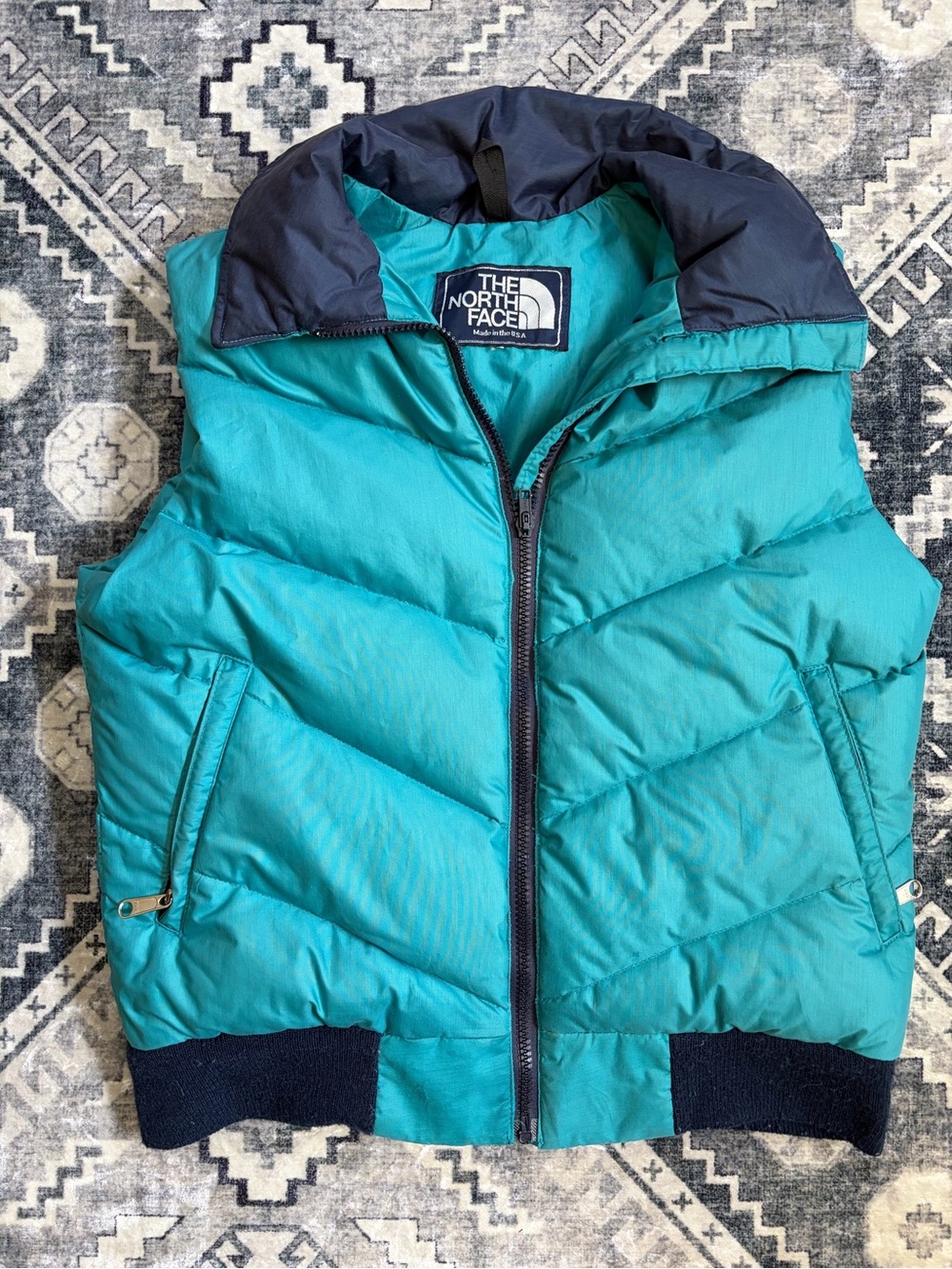 The North Face Vintage Down Vest Teal Women's Size Small 90s Y2K Puffer